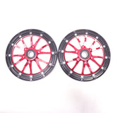 Used IceAge Hellfire Wheel 9" Red Aluminum (Pair)