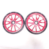 Used IceAge Hellfire Wheel 9" Red Aluminum (Pair)