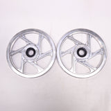 Like New ITEK Raw Aluminum Rear Axle Wheels 7.25" Pair for Polaris