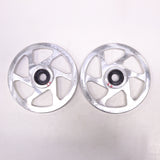 Like New ITEK Raw Aluminum Rear Axle Wheels 7.25" Pair for Polaris
