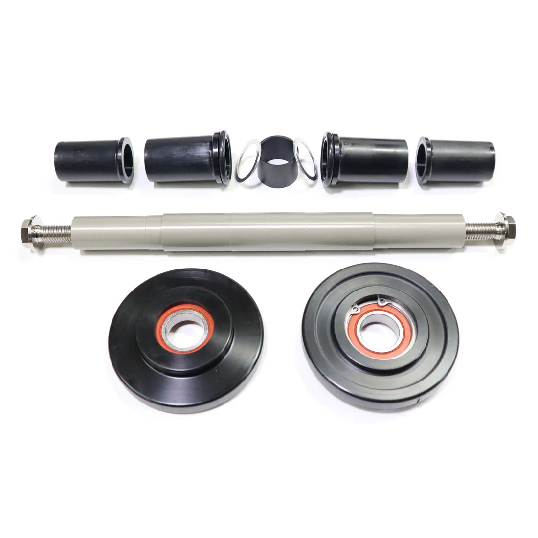 Carbon Sled Polaris Front Track Shock Axle & Wheel Assembly