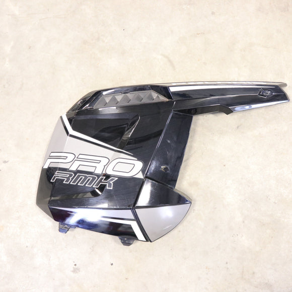 Damaged 2011-2015 Polaris PRO RMK Right Side Panel (Gloss Black) - 5437493-177