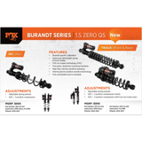 Burandt Signature Series 1.5 Zero QS Fox Rear Shock’s - 853-02-034 / 853-02-039 Rear Suspension