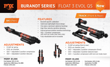 Burandt Signature Series Float 3 EVOL QS Fox Ski Shock - Adjustable - 850-21-252
