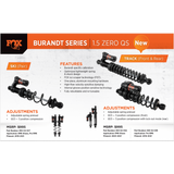 Burandt Signature Series 1.5 Zero QS Fox Ski Shock - Adjustable - 850-02-027